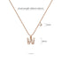 Solid 925 Sterling Silver Initial Crystal Personalised Alphabet Letter Necklace Rose Gold Filled
